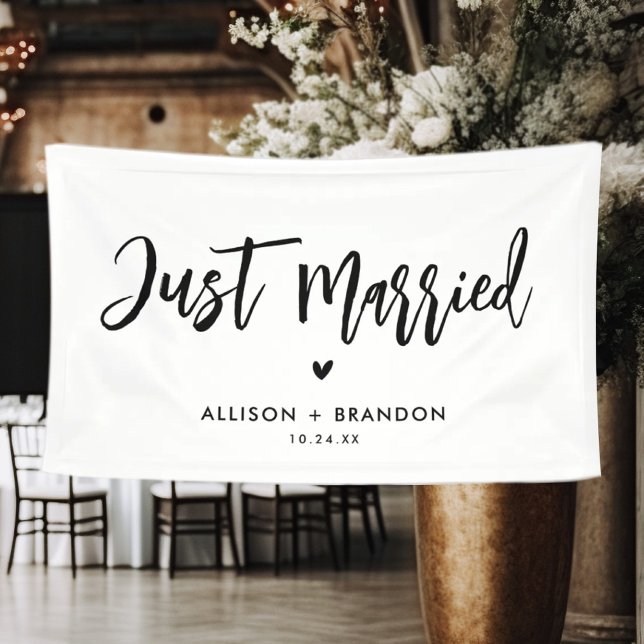 Modern Just Married Wedding Reception  Banner (Creator Uploaded)