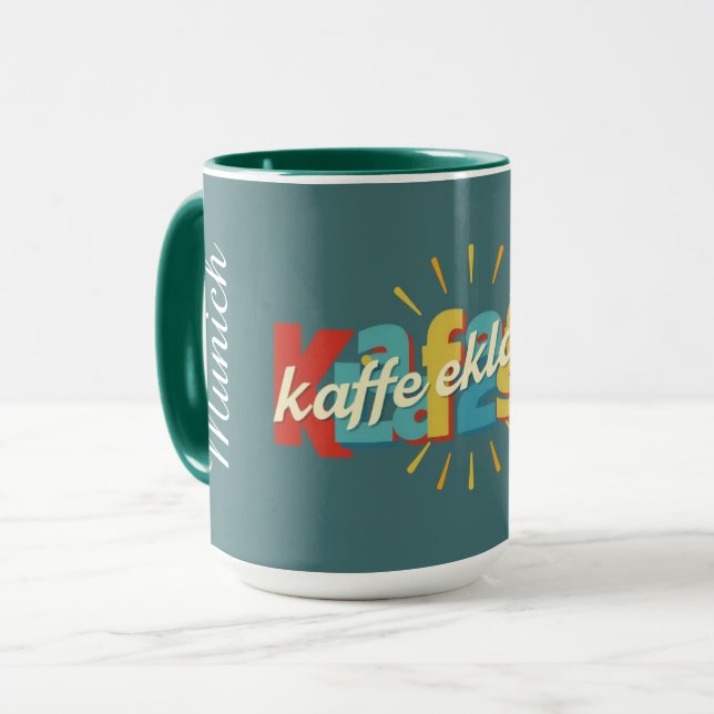 Modern Kaffeeklatsch German Heritage Personalised Mug (Front Left)