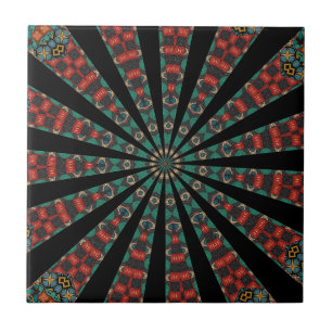 Modern kaleidoscope Ceramic Tile