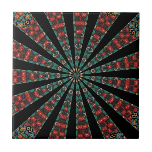 Modern  kaleidoscope Ceramic Tile (Front)
