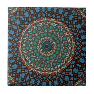 Modern kaleidoscope Ceramic Tile