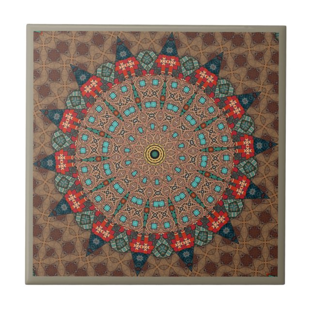 Modern  kaleidoscope Ceramic Tile (Front)