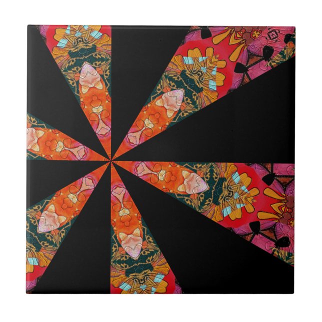 Modern  kaleidoscope Ceramic Tile (Front)