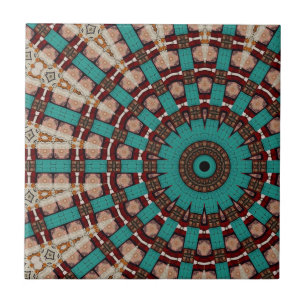 Modern kaleidoscope Ceramic Tile