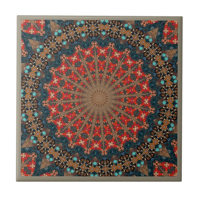 Modern  kaleidoscope Ceramic Tile (Front)