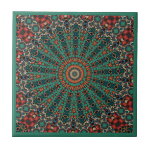 Modern kaleidoscope Ceramic Tile