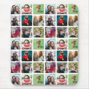 Modern Keepsake Photo Collage Pattern  Mouse Pad