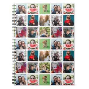 Modern Keepsake Photo Collage Pattern  Notebook