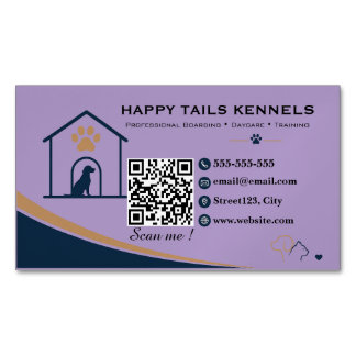 Modern Kennel QR Code Magnetic Business Card
