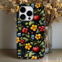 Modern Khokhloma Floral Pattern in Bold Colours
