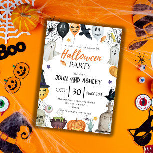 Modern Kids and Adults Halloween Party Invitation