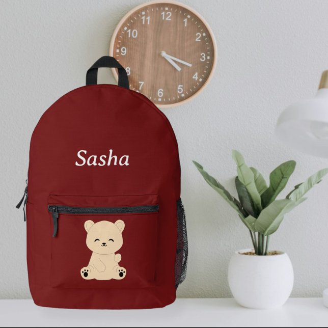 Modern Kids' Backpack with Bear - Personalized  (Creator Uploaded)