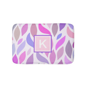 Modern Kids Colourful Geometric Custom Monogram Bath Mat