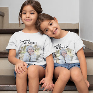 Modern   Kids   Grandma Photo Memorial T-Shirt