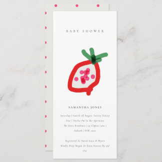 Modern Kids Hand Drawn Dragon Fruit Baby Shower Invitation