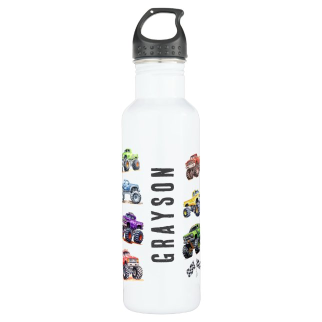 Modern Kids Monster Trucks 710 Ml Water Bottle (Front)