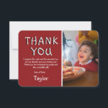 Modern Kids Photo Birthday | Thank You Card<br><div class="desc">Send an extra special thank you card to your guests, thanking them for attending your party and gratitude for their gifts. Featuring your favourite photo from your birthday/christening/baby shower/party with playful text that reads "THANK YOU" and "i enjoyed the cake and the presents too, but my favourite part was seeing...</div>