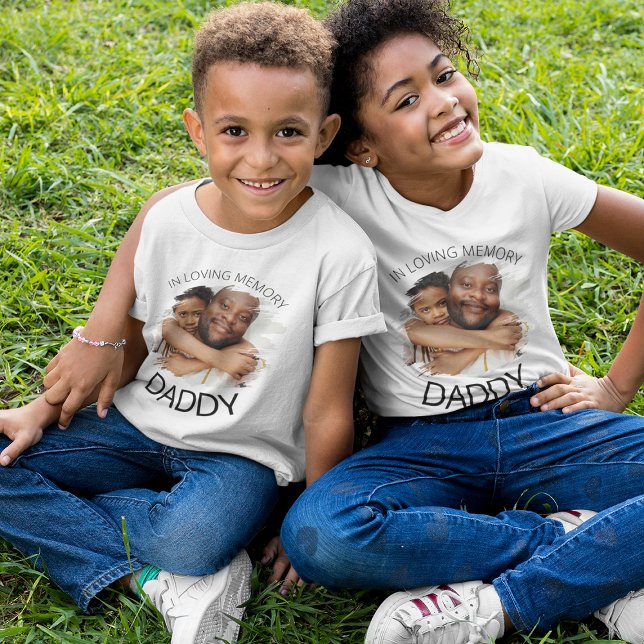 Modern | Kids | Smudge Photo Memorial T-Shirt (Creator Uploaded)