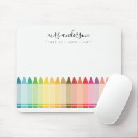 Modern Kids Teacher Colourful Rainbow Crayon Colou