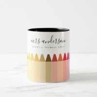 Modern Kids Teacher Colourful Rainbow Crayon Colou