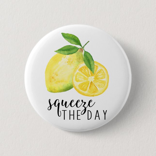 MODERN KITCHEN LEMON PUN 6 CM ROUND BADGE (Front)