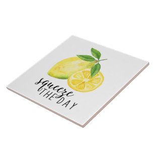 MODERN KITCHEN LEMON PUN CERAMIC TILE