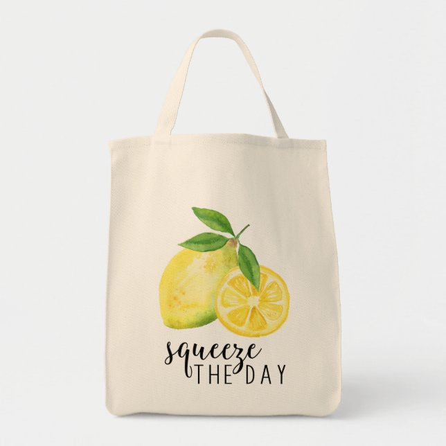 MODERN KITCHEN LEMON PUN TOTE BAG (Front)