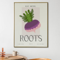 Modern Kitchen Root Vegetable Art Minimalist Food