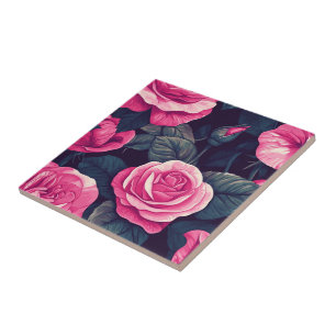 Modern Kitchen Rose Ceramic Tiles For Bath Accent