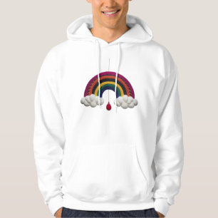 Modern Knitted Rainbow Cloud Drop Art Pullover