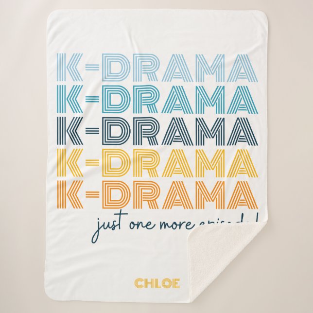 Modern Korean Drama Watching Blanket Large Sherpa (Front)