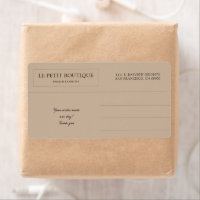 Modern Kraft Business Return Address Shipping