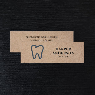 Modern Kraft Dental Mini Business Card