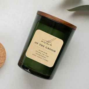 Modern Kraft Mother of the Groom Gift Square Sticker