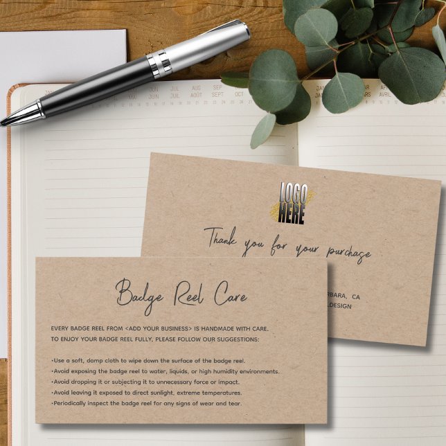 Modern Kraft Paper Logo Badge Reel Care  (Creator Uploaded)