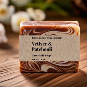 Modern Kraft Paper Style Soap Belly Band 2" x 9" Invitation