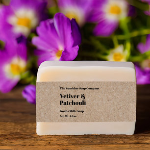 Modern Kraft Paper Style Soap Belly Band Invitation Belly Band