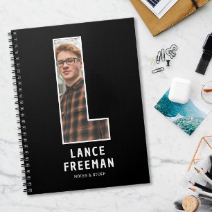 Modern "L" Photo Initial Monogram Notebook