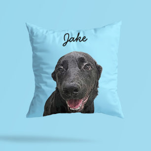 Modern Labrador Retriever Illustration Add Name Cushion