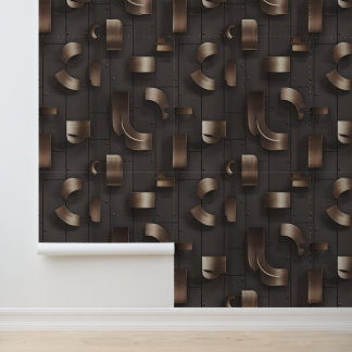Modern Labyrinth (Metallic) Luxury Wallpaper