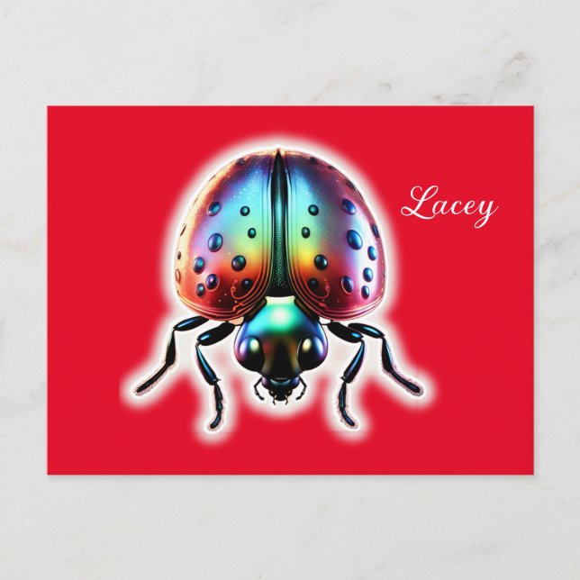 Modern Ladybug  Postcard (Front)