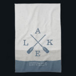 Modern Lake House Custom Coordinates Tea Towel<br><div class="desc">Add a splash of personality to your lake house! 🏞️ Customise our Lake House Coordinates kitchen towel with your details. The perfect accent for your lakeside retreat.  🌊  #LakeLife</div>