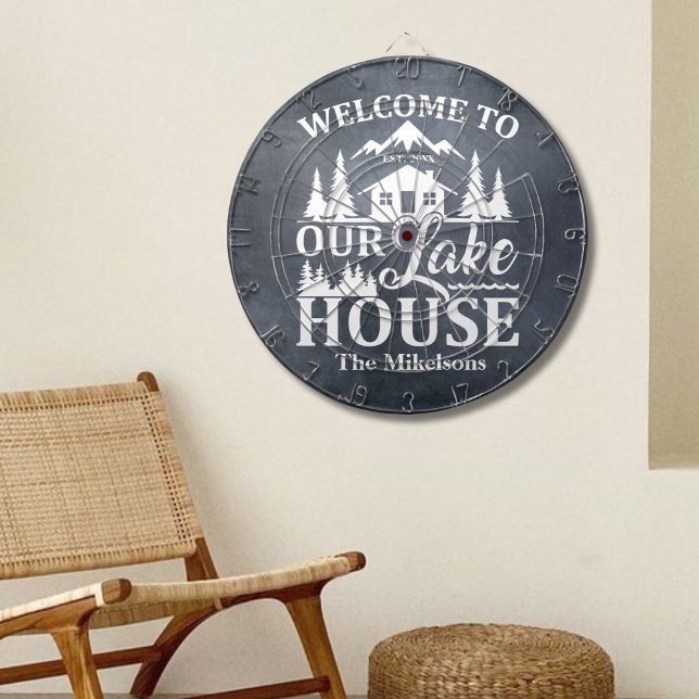 Modern Lake House Family Name Dartboard (Creator Uploaded)