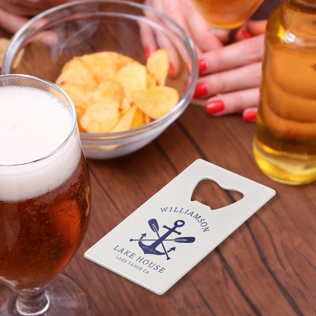 Modern Lake House Family Name Nautical | Navy Blue (Creator Uploaded)