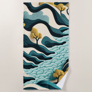 Modern Landscape Beach Towel