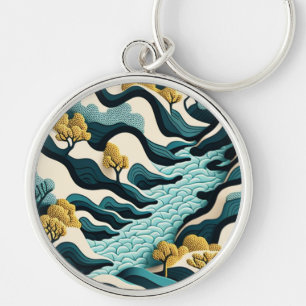 Modern Landscape Key Ring
