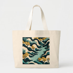 Modern Landscape Large Tote Bag