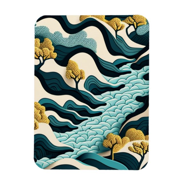 Modern Landscape Magnet (Vertical)