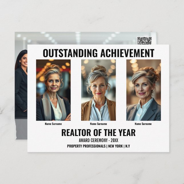 Modern Landscape Photo Postcard Editable Template (Front/Back)