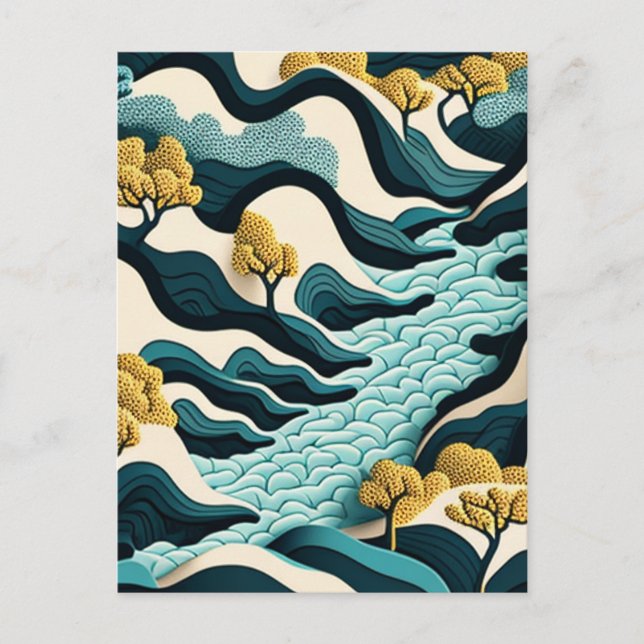 Modern Landscape Postcard (Front)